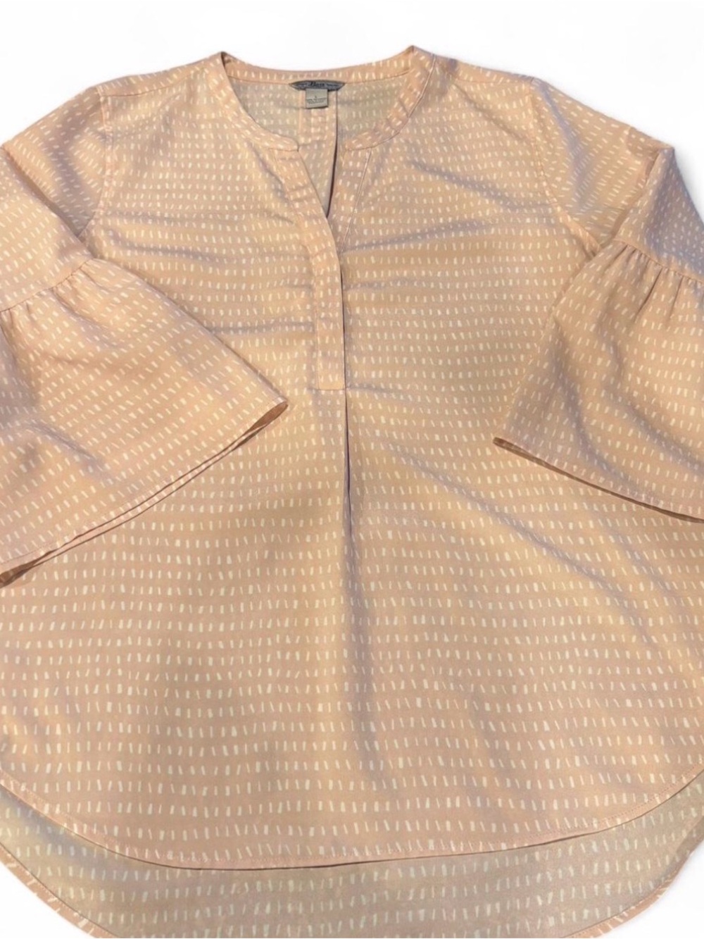 Bass Peach and White Printed Blouse